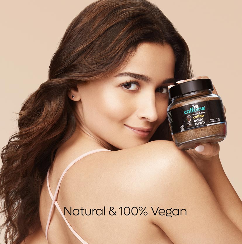 Coffee Body Scrub for Tan-Free &amp; Smooth Skin - 100 g - Natural &amp; Vegan