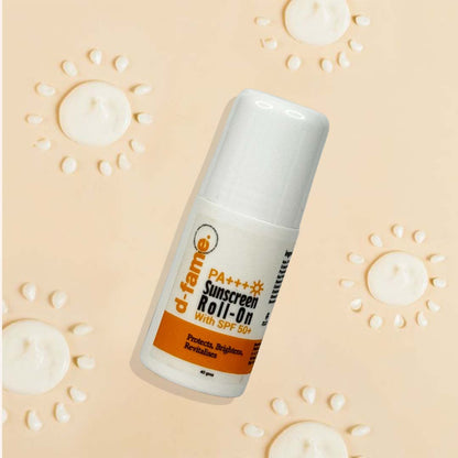 D-Fame Sunscreen Roll-On SPF 50 PA+++ Instant Glow Formula