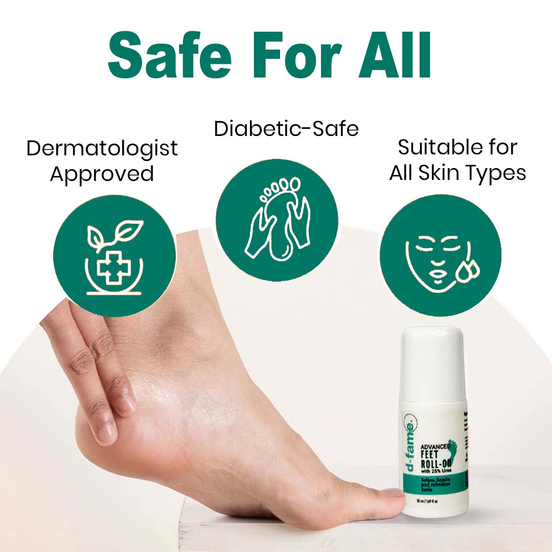 D-Fame Advanced Feet Roll-On – 25% Urea Heel Repair Formula