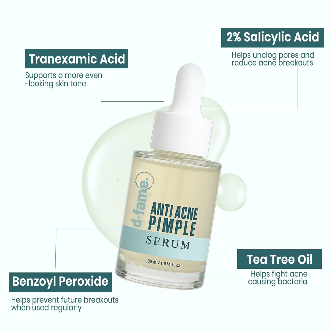 D-Fame Pimple & Anti-Acne Serum – Clear Skin, Oil Control & Spot Reduction