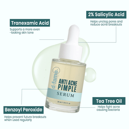 D-Fame Pimple & Anti-Acne Serum – Clear Skin, Oil Control & Spot Reduction