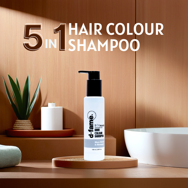 D-Fame 5 in 1 Hair Black Hair Colour Shampoo